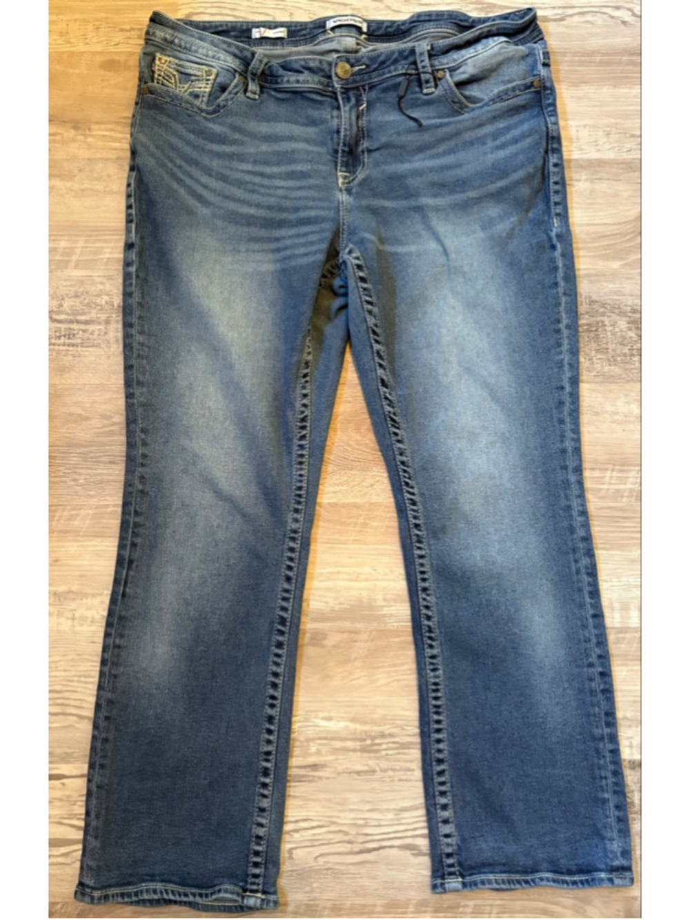 Women's Vigoss Blue Slim Boot Cut Jeans Size 20